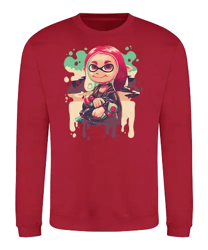 Inkling Lisa - splash, mona lisa, art, ink, shooter - Sweatshirt
