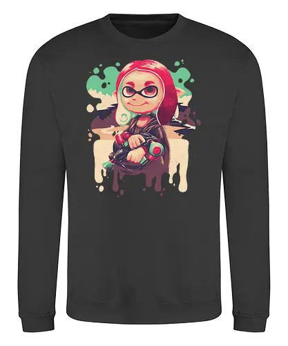 Inkling Lisa - splash, mona lisa, art, ink, shooter - Sweatshirt