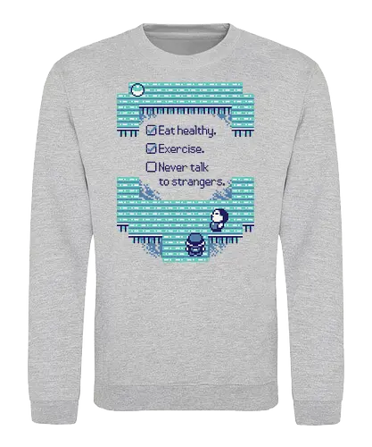 Blue Trainer Tips - trainer, tips, Exercise, Strangers, pocket, monster, hlthy - Sweatshirt