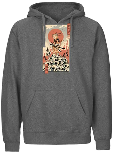Catana Assassin - cat, katze, ninja, samurai, skull, schädel - Fairtrade Hoodie
