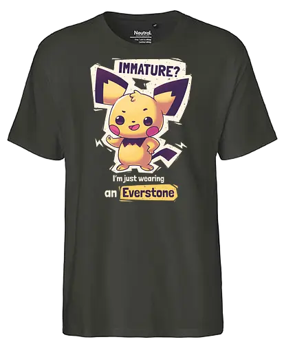 Immature - pocket, monster, Everstone, immature, cute - Fairtrade T-Shirt