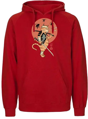 Catana the Last Fight - cat, katze, samurai, attack, fight - Fairtrade Hoodie