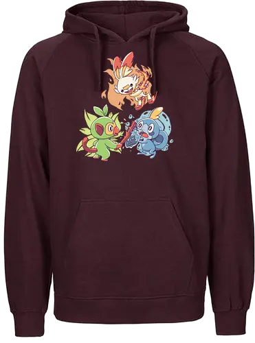 Starters - pocket, monster, sword, shield, cute - Fairtrade Hoodie
