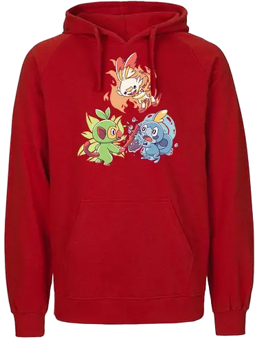 Starters - pocket, monster, sword, shield, cute - Fairtrade Hoodie