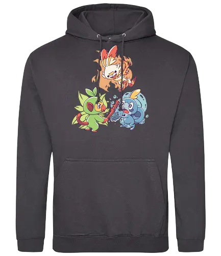 Starters - pocket, monster, sword, shield, cute - Standard Hoodie