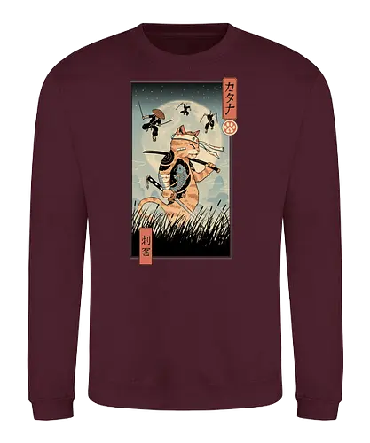 Catana the Last Fight Ukiyo-e - cat, katze, catana, japan - Sweatshirt
