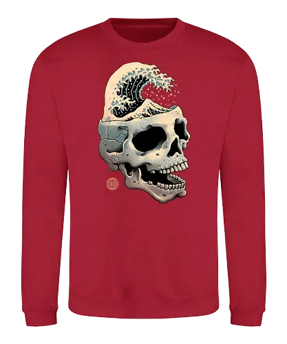Skull Wave - skull, wave, schädel, great wave - Sweatshirt