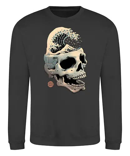 Skull Wave - skull, wave, schädel, great wave - Sweatshirt