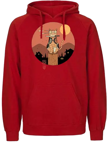 Catana Ninja - cat, neko, catana, japan - Fairtrade Hoodie