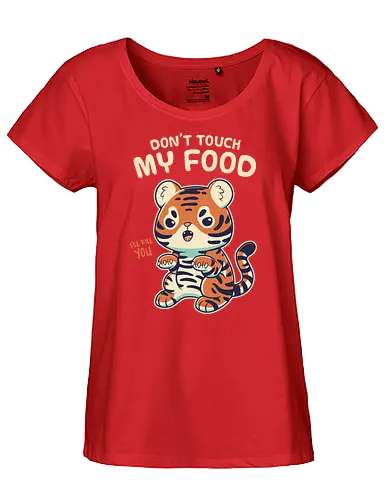 My Food - food, munchies, tiger, nom, noms, essen - Fairtrade Girl Shirt