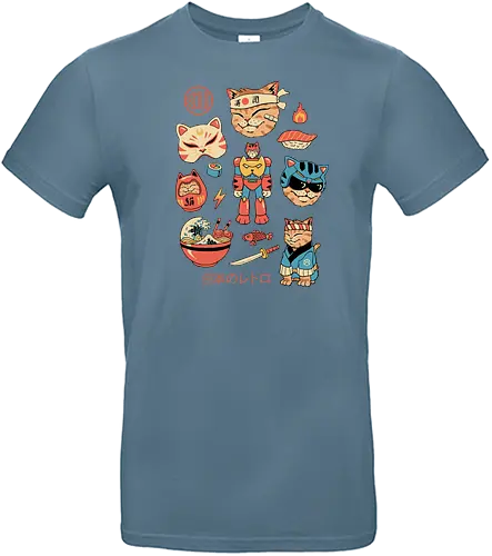 Japanese Retro - japan, retro, neko, katze, gundam - Standard T-Shirt