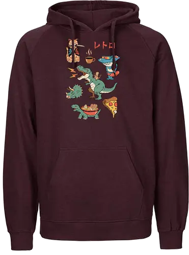 Japanese Retro 3 - japan, retro, dino - Fairtrade Hoodie