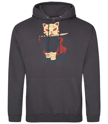 Catsune II - cat, katze, kitsune, samurai, japan - Standard Hoodie