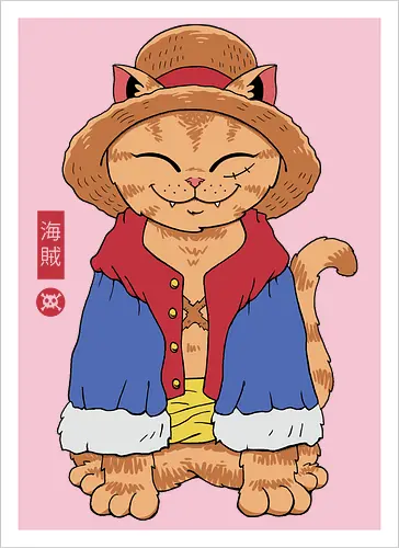 Straw Hat Cat