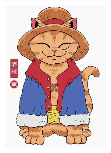 Straw Hat Cat