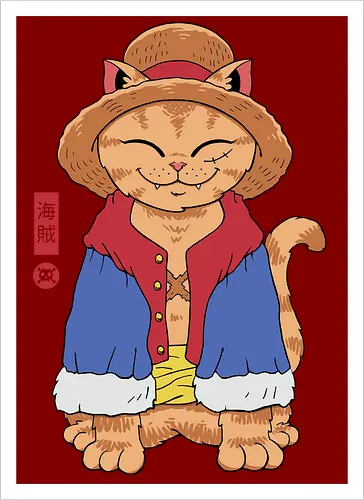 Straw Hat Cat