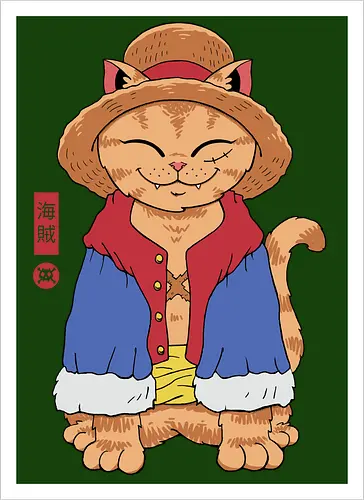 Straw Hat Cat