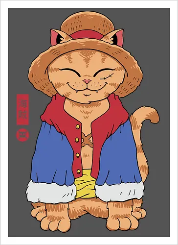 Straw Hat Cat