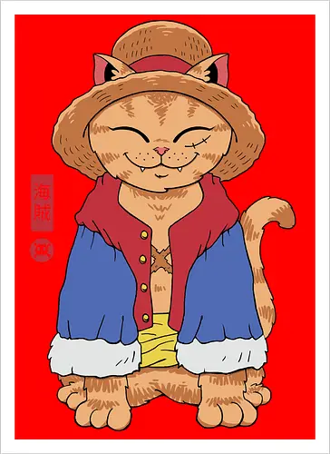 Straw Hat Cat