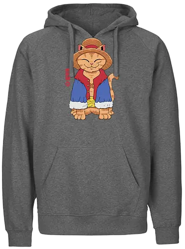 Straw Hat Cat - Strohhut, katze, cat, anime, manga - Fairtrade Hoodie