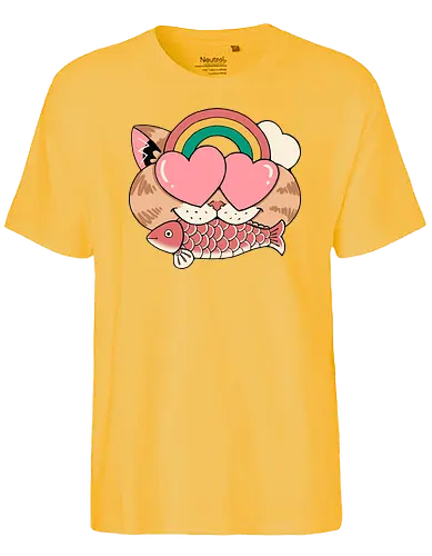 Whimsical Whiskers I - cat, katze, regenbogen, rainbow - Fairtrade T-Shirt