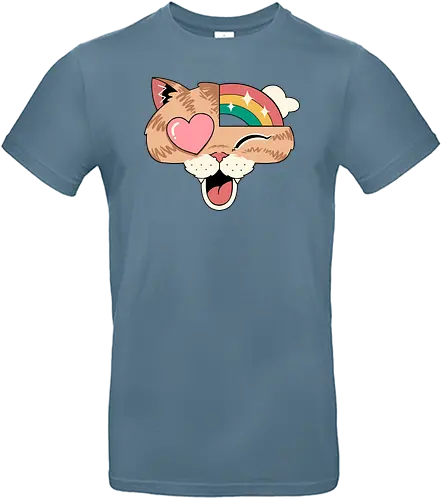 Whimsical Whiskers II - cat, katze, regenbogen - Standard T-Shirt