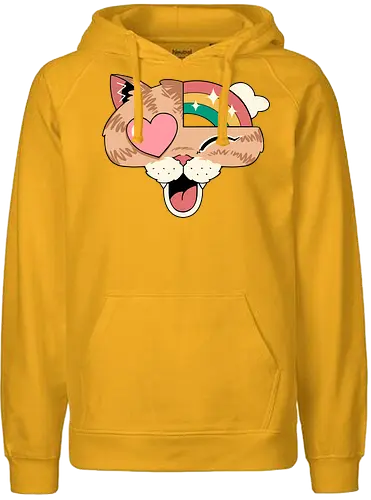 Whimsical Whiskers II - cat, katze, regenbogen - Fairtrade Hoodie