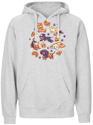 Pupperoni Pizza - dog, pizza, cute, niedlich, kawaii, hund, essen, food - Fairtrade Hoodie