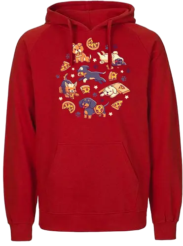 Pupperoni Pizza - dog, pizza, cute, niedlich, kawaii, hund, essen, food - Fairtrade Hoodie