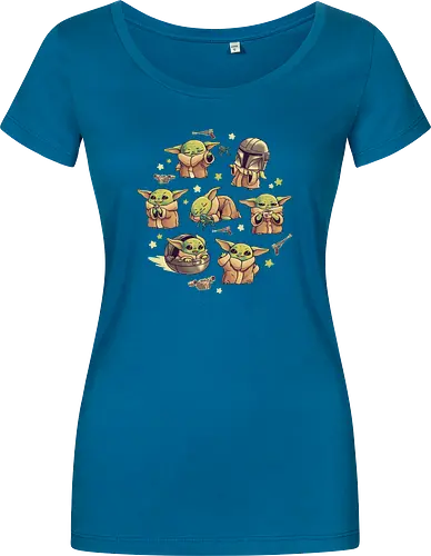 Baby Child Adventures - baby, child, alien, space opera, scifi, science fiction - Women T-Shirt