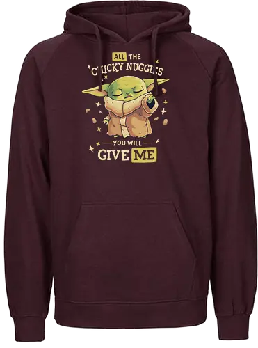 Chicky Nuggies Force Master - space opera, scifi, alien, baby, child, Chicken nuggets - Fairtrade Hoodie