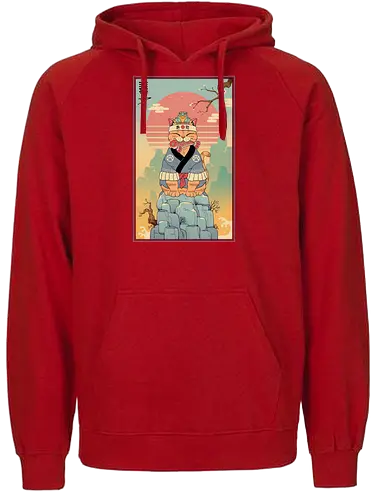 Croaker and Meowster Adventure - cat, katze, Frog, chef, master - Fairtrade Hoodie