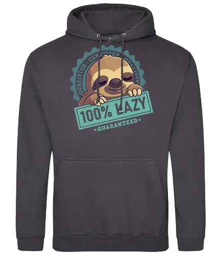 100% Cute Sloth - Lazy Nap Sl - fun, cute, sloth, faultier, lazy, faul - Standard Hoodie