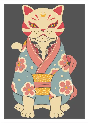 Catsune in Kimono