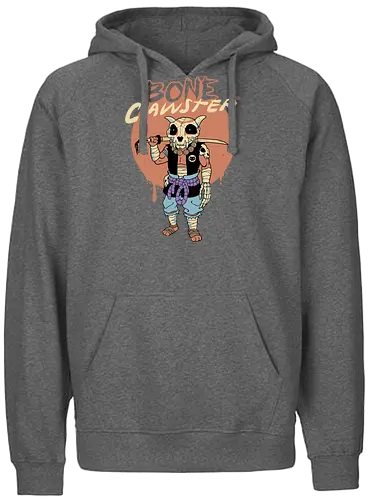 Bone Clawster - ninja, cat, katze, skelett, skeleton - Fairtrade Hoodie
