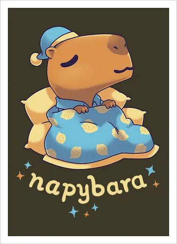 Napybara cute capybara nap