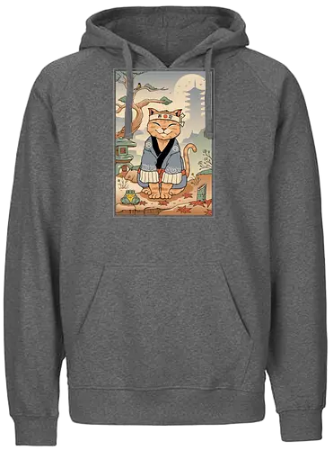 Zen Meowster - zen, cat, katze - Fairtrade Hoodie