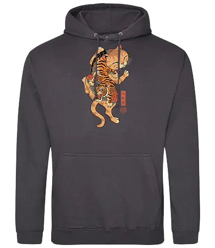 Tiger Cat Irezumi - irezumi, cat, tattoo, katze, tiger - Standard Hoodie