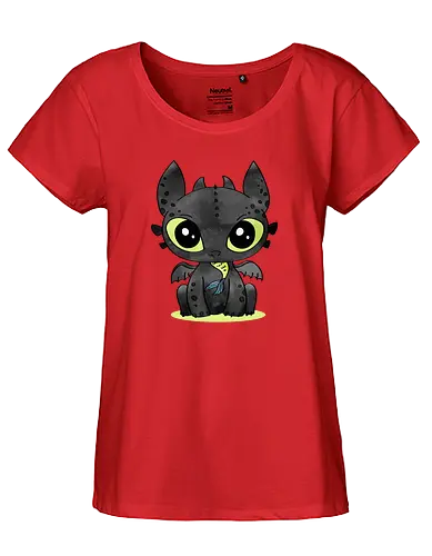 Dragon - dragon, cute, animation, film niedlich - Fairtrade Girl Shirt