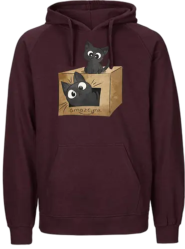 Amaze_me - katze, cat, neko, karton, meme, box, online shop, shopping - Fairtrade Hoodie