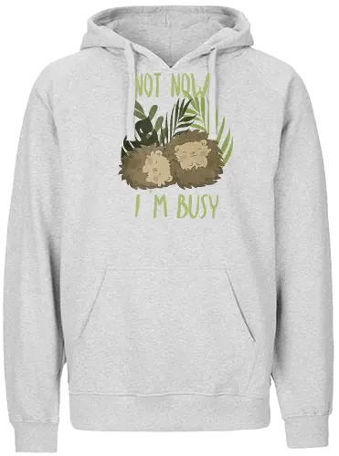 Busy Hedgehog - hedgehog, igel, cute, kawaii, Busy, sleep - Fairtrade Hoodie