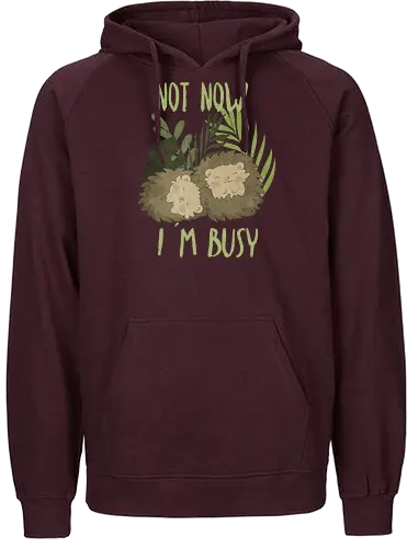 Busy Hedgehog - hedgehog, igel, cute, kawaii, Busy, sleep - Fairtrade Hoodie