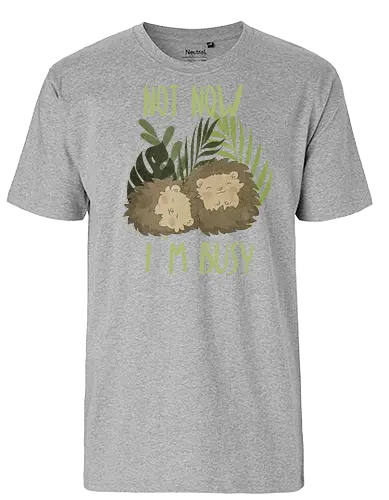 Busy Hedgehog - hedgehog, igel, cute, kawaii, Busy, sleep - Fairtrade T-Shirt