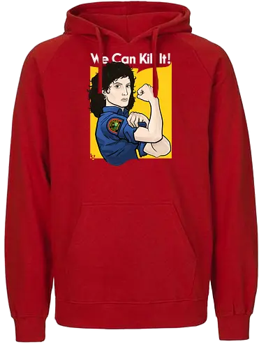 Ellen the Bug Hunter - alien, ripley, aliens, weyland yutani, weyland, yutani, we can kill it, we can do it - Fairtrade Hoodie