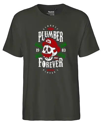 Plumber Forever - mario, luigi, kart, classic, games, gaming, retro - Fairtrade T-Shirt