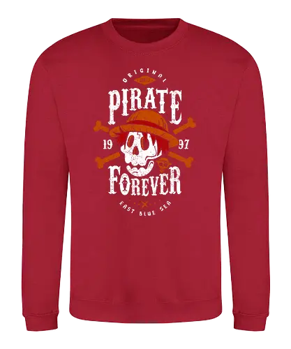 Wanted Pirate Forever - monkey d. ruffy, lorenor zorro, nami, sanji, nico robin, st blue s - Sweatshirt
