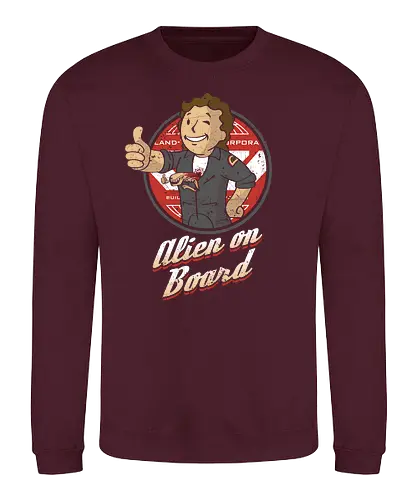 Alien on Board - alien, aliens, ripley, 50's, 50ger, wasteland - Sweatshirt