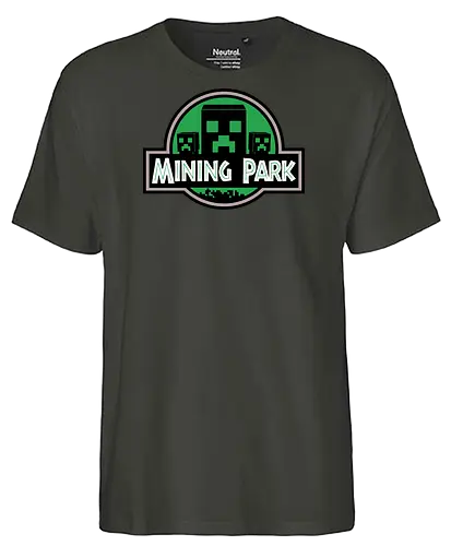 Mining Park - minecraft, creeper, mashup, Jurassic - Fairtrade T-Shirt