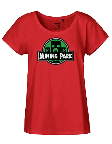 Mining Park - minecraft, creeper, mashup, Jurassic - Fairtrade Girl Shirt