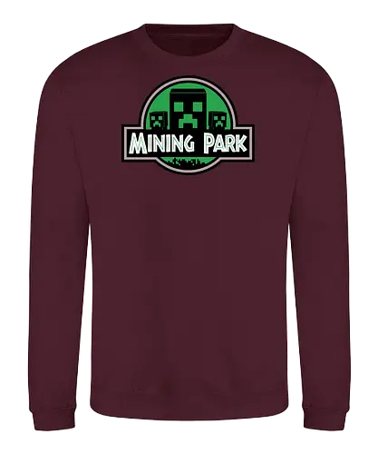 Mining Park - minecraft, creeper, mashup, Jurassic - Sweatshirt